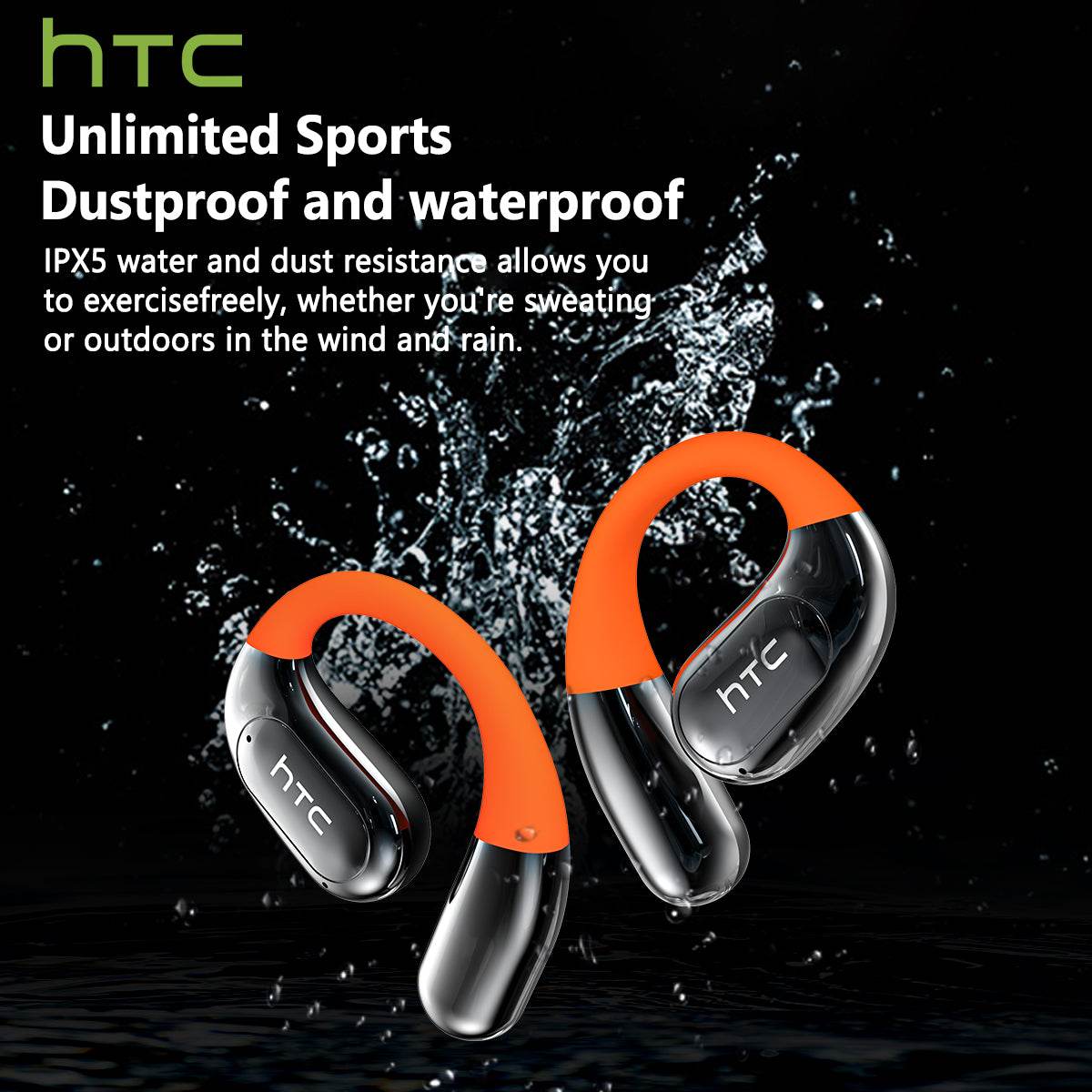 HTC NE36 Wireless 6.0 audifonos bluetooth noise cancelling headphones High Fidelity Waterproof HIFI Sound Quality | Suitable for Office, Sports, Study and Audio Calls | Built-in Microphone | Earphones - HTCTOP