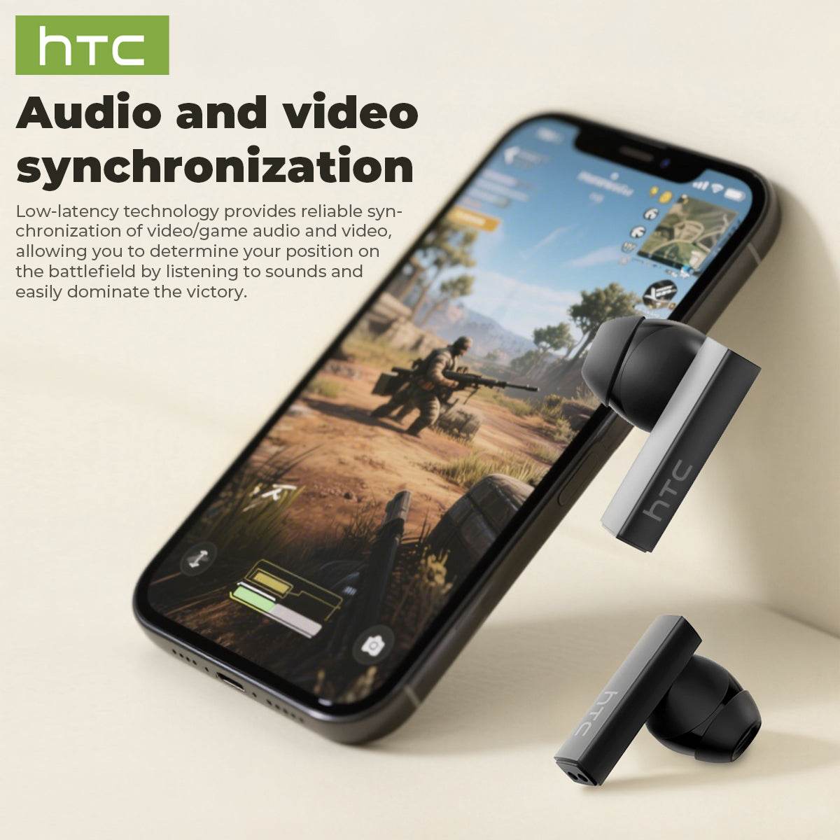 HTC NE40 Bluetooth 6.0 Earphones LED Display High Fidelity Waterproof Wireless Earphones, TWS Touch Control Earbuds, Suitable for Office, Sports, Study and Audio Calls | Built-in Microphone | Earphones - HTCTOP