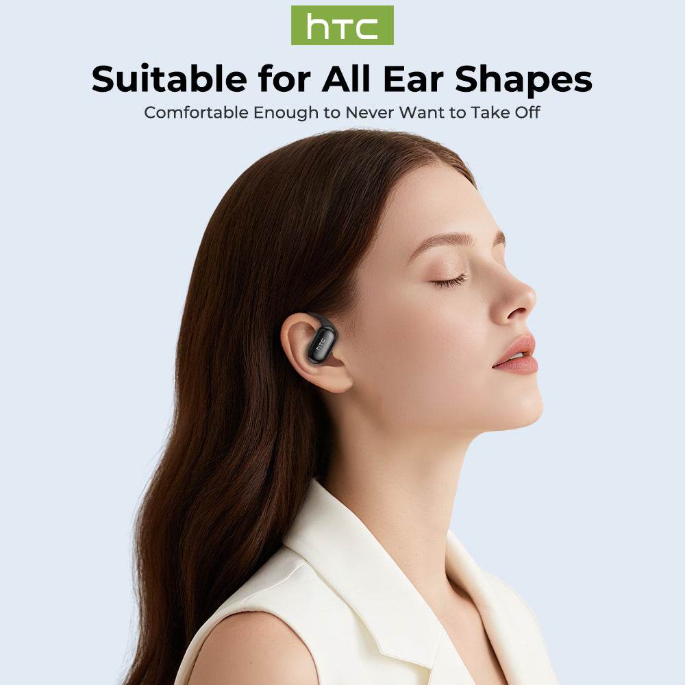 HTC NE37 Bluetooth V6.0 AI Earphones OWS Sports Wireless Headphones Open-Ear Translator Earbuds with Mic Powerful Bass Longlife - HTCTOP