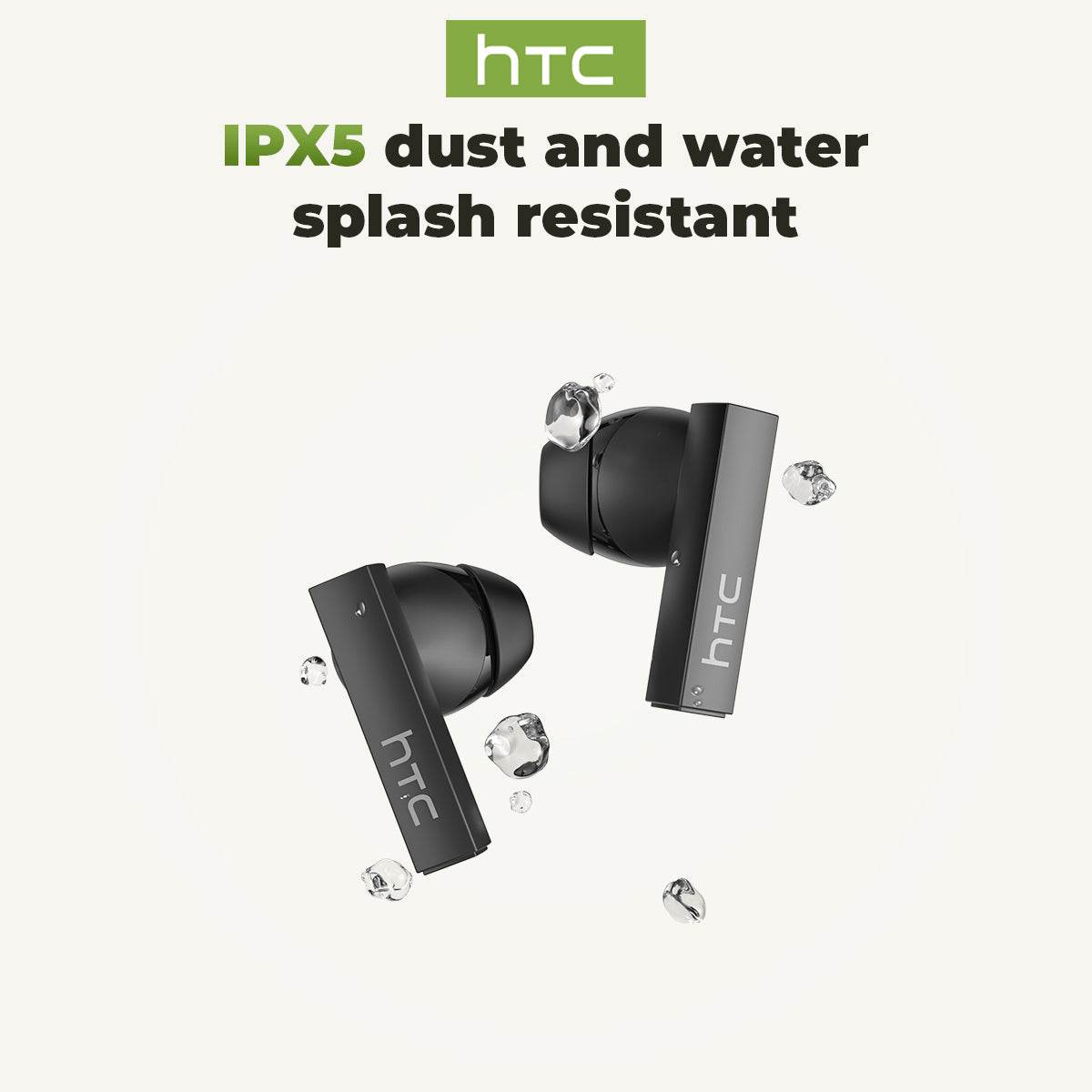 HTC NE40 Bluetooth 6.0 Earphones LED Display High Fidelity Waterproof Wireless Earphones, TWS Touch Control Earbuds, Suitable for Office, Sports, Study and Audio Calls | Built-in Microphone | Earphones - HTCTOP