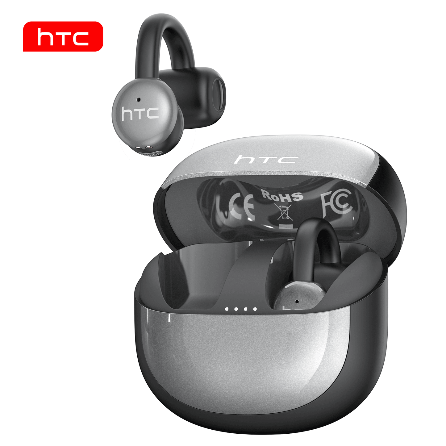 HTC NE15 AI Translation Earbuds Sports Bluetooth Wireless Headphones with Mic IPX5 Waterproof Ear Hooks Bluetooth Earphones HiFi Stereo Music Earbuds for Phone - HTCTOP