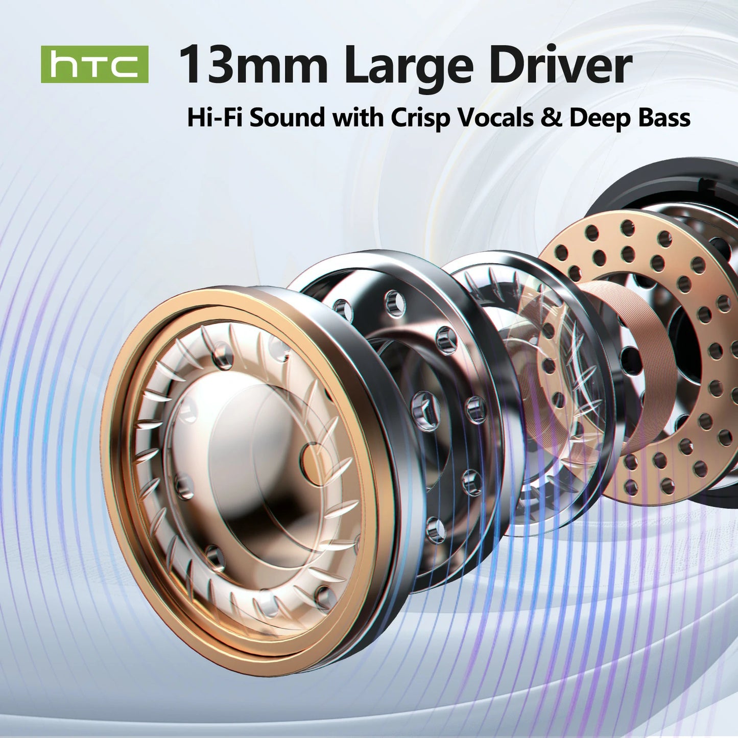 Auriculares HTC NE29 Bluetooth V6.0 con traductor de IA, auriculares deportivos OWS, cómodos y ultraligeros, inalámbricos.