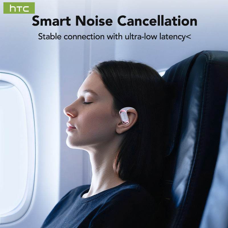 HTC NE28 Bluetooth V6.0 Earphones AI OWS Sports Headphones Wireless Headphones AI Translator Earbuds Mic Powerful Bass Longlife - HTCTOP