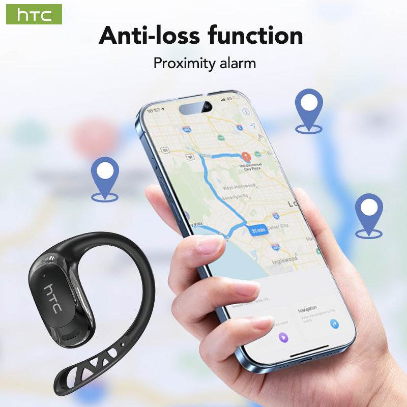 HTC NE28 Bluetooth V6.0 Earphones AI OWS Sports Headphones Wireless Headphones AI Translator Earbuds Mic Powerful Bass Longlife - HTCTOP