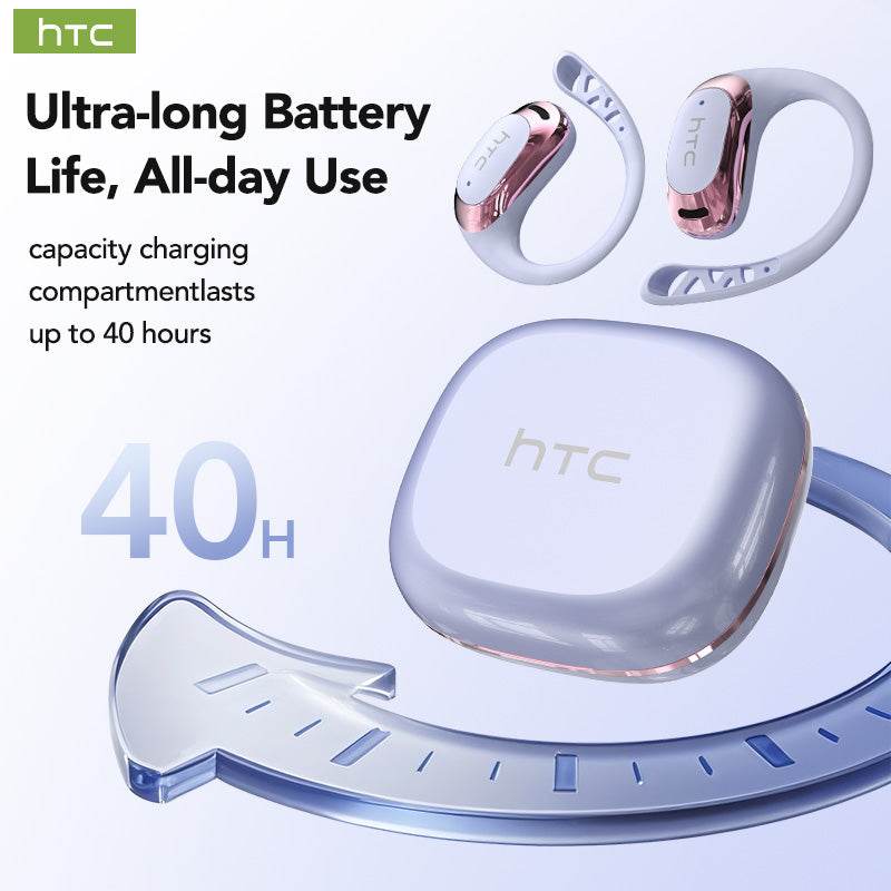 HTC NE28 Bluetooth V6.0 Earphones AI OWS Sports Headphones Wireless Headphones AI Translator Earbuds Mic Powerful Bass Longlife - HTCTOP