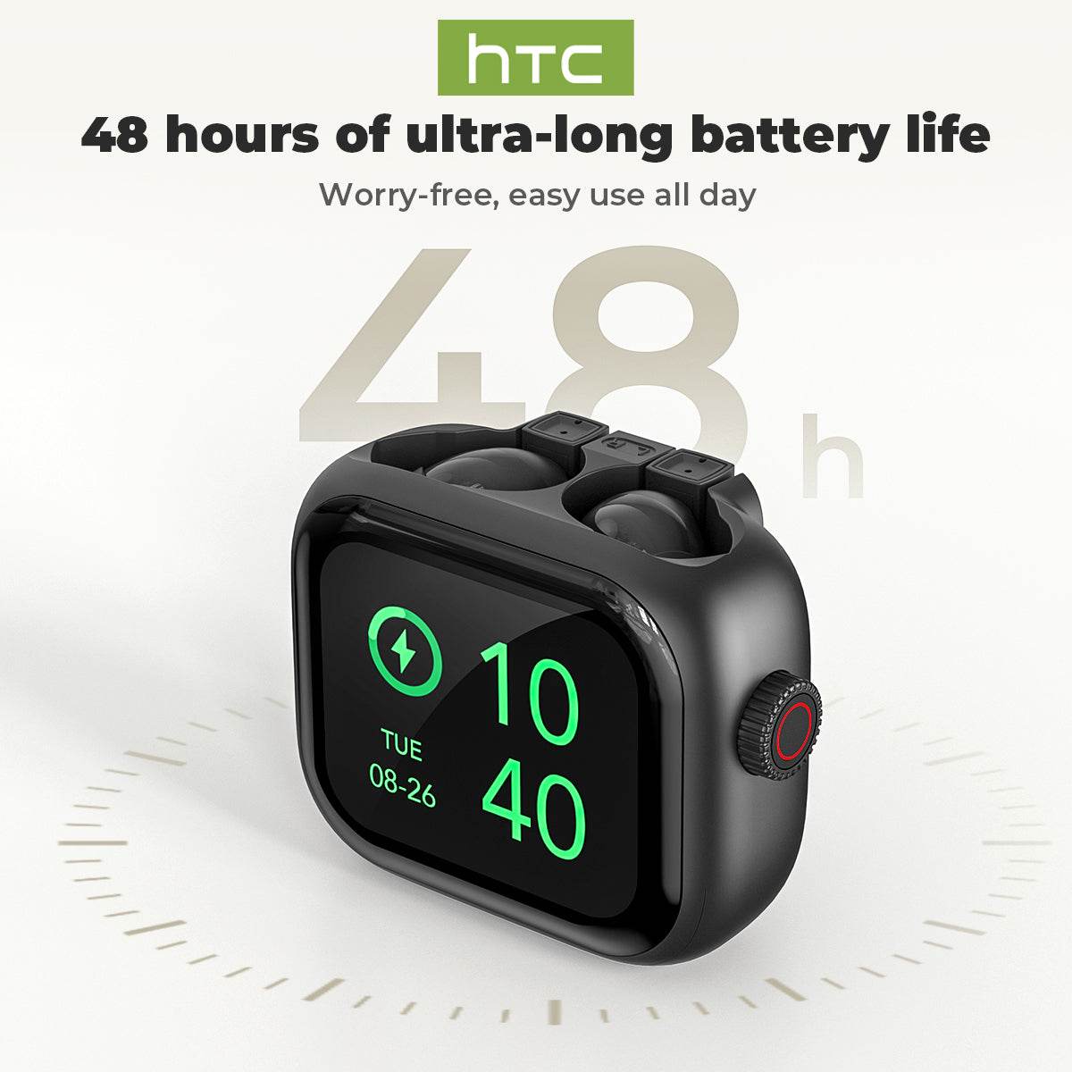 HTC NE40 Bluetooth 6.0 Earphones LED Display High Fidelity Waterproof Wireless Earphones, TWS Touch Control Earbuds, Suitable for Office, Sports, Study and Audio Calls | Built-in Microphone | Earphones - HTCTOP