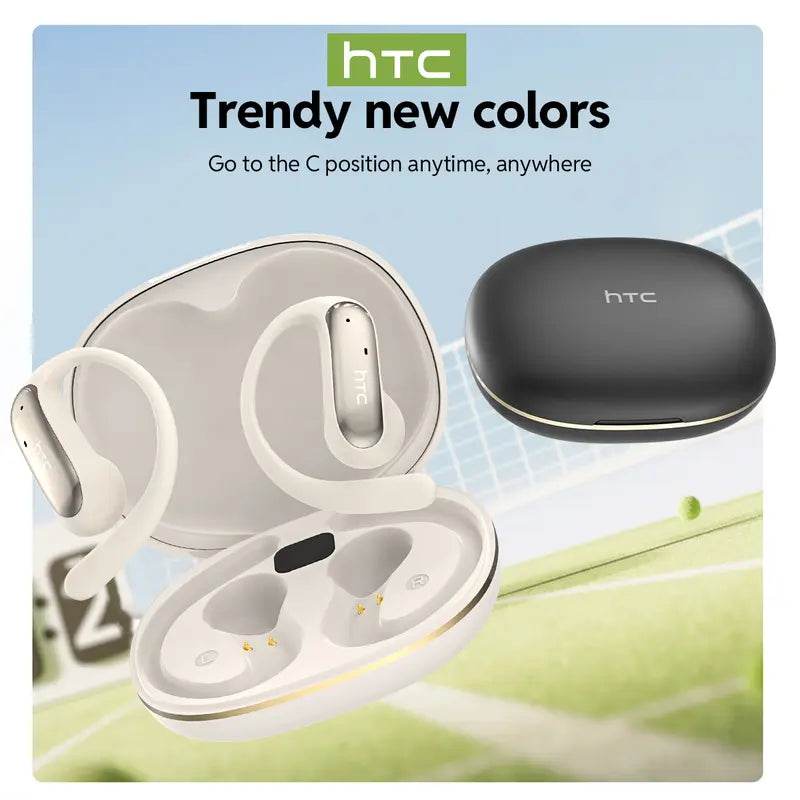 HTC NE52 Open-Style Headphones - Supports Translation in 134 Languages, 40H Ultra Endurance, HiFi Bass, IPX5 Waterproof, Bluetooth 6.0, Over Ear Design - Audio - HTCTOP