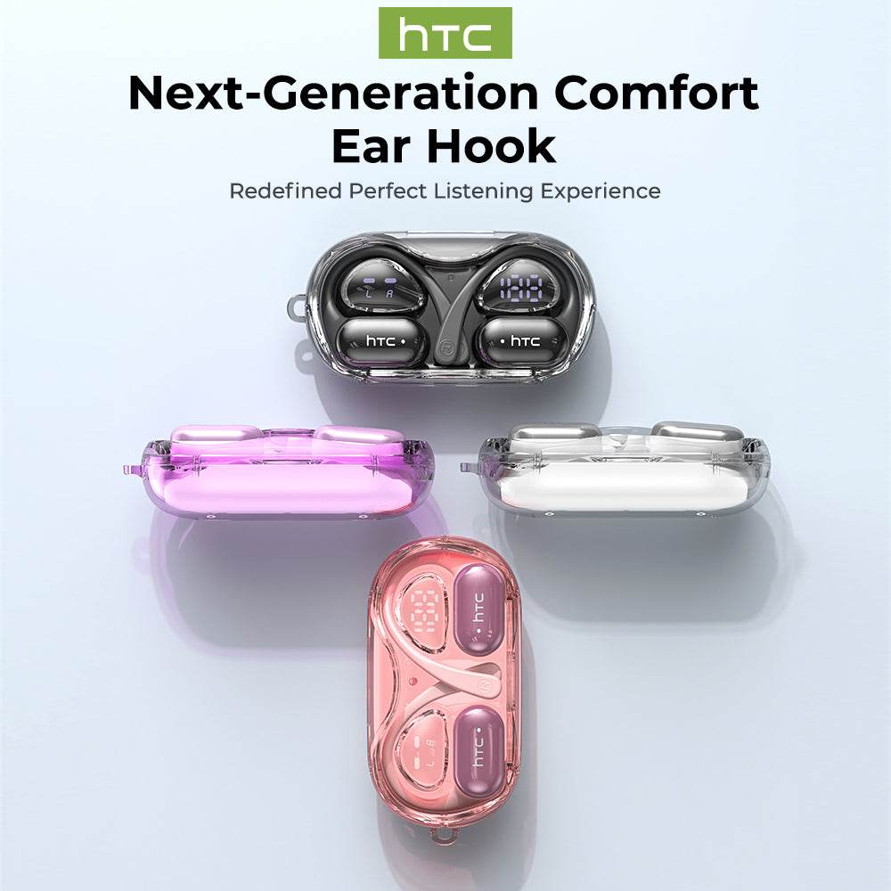 HTC NE37 Bluetooth V6.0 AI Earphones OWS Sports Wireless Headphones Open-Ear Translator Earbuds with Mic Powerful Bass Longlife - HTCTOP