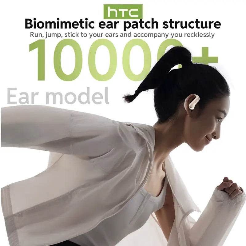 HTC NE52 Open-Style Headphones - Supports Translation in 134 Languages, 40H Ultra Endurance, HiFi Bass, IPX5 Waterproof, Bluetooth 6.0, Over Ear Design - Audio - HTCTOP