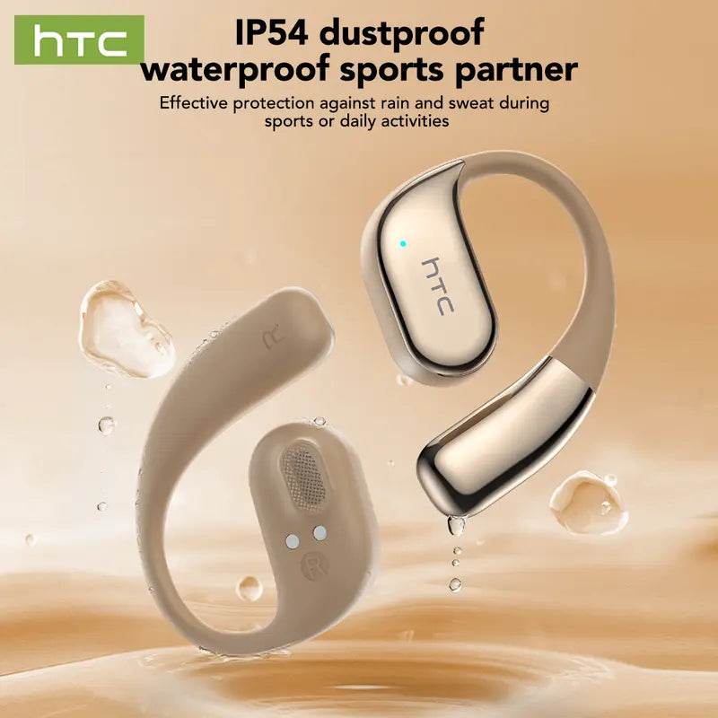 HTC NE39 OWS - Bluetooth headset (6.0), IPX5 waterproof, comes with a charging case, and a built-in microphone. Comfortable fit, excellent sound quality, and a three-month warranty! Perfect for work, exercise, study, and voice calls. - HTCTOP