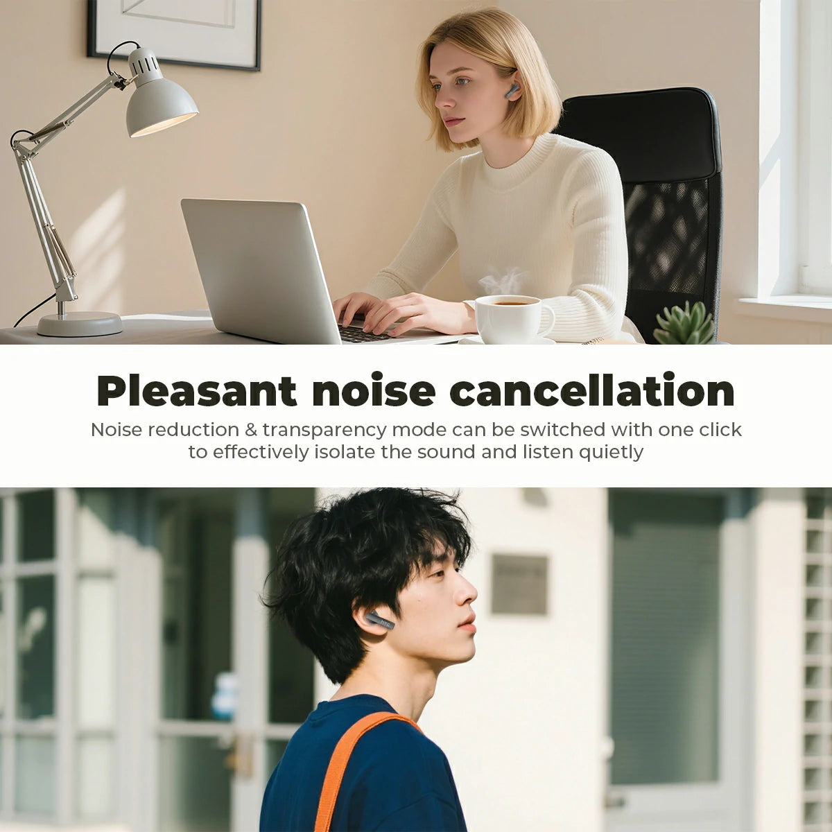 HTC NE40 Bluetooth 6.0 Wireless Earbuds with LED Display