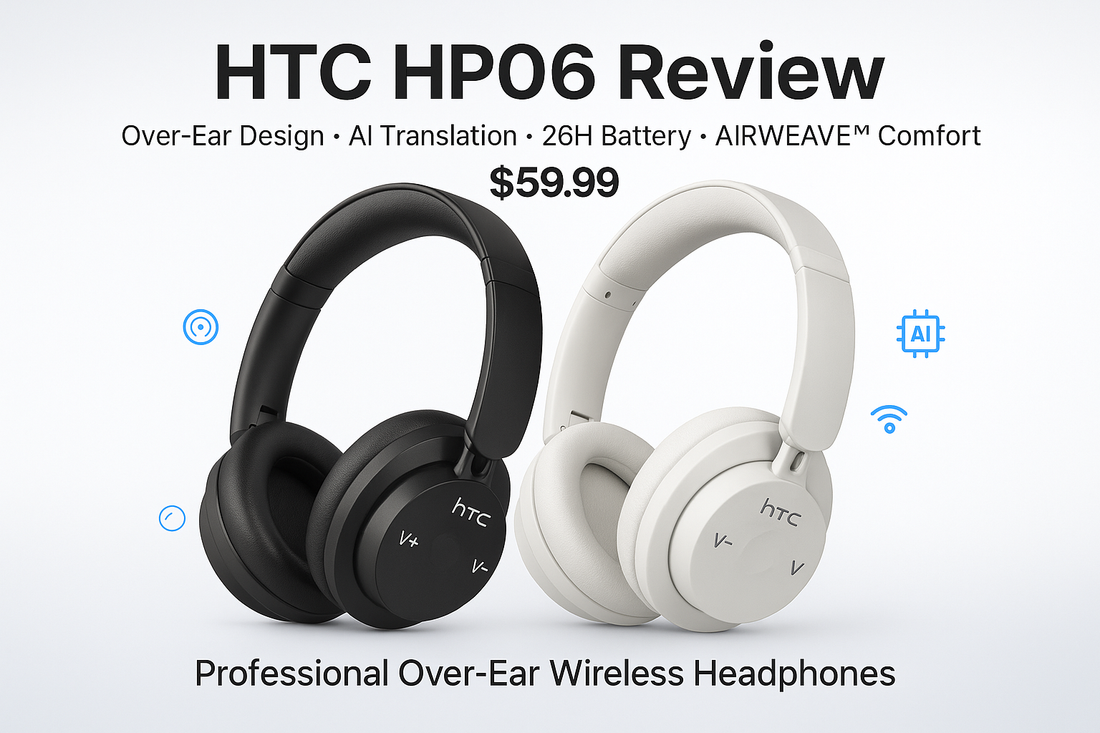 HTC HP06 Over-Ear Wireless Headphones: Revolutionary Comfort Meets AI Translation Technology - HTCTOP