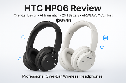 HTC HP06 Over-Ear Wireless Headphones: Revolutionary Comfort Meets AI Translation Technology - HTCTOP