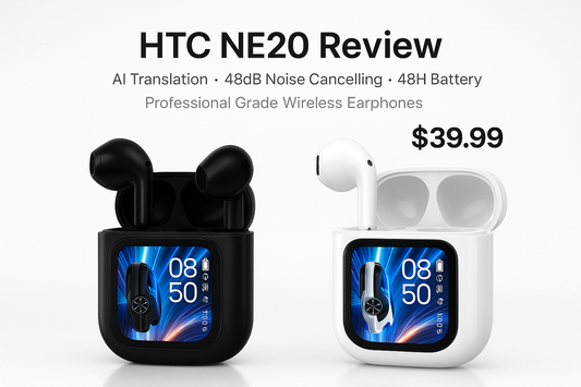 HTC NE20 Review: The Ultimate Wireless Earphones with AI Translation and Professional Noise Cancelling - HTCTOP
