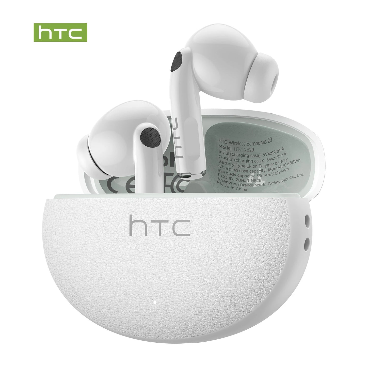 Écouteurs intra-auriculaires sans fil HTC NE29 Bluetooth V6.0, traducteur IA, casque de sport OWS, confortables et ultra-légers