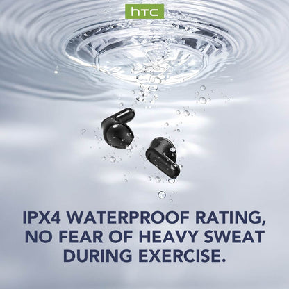 HTC NE20 Bluetooth 5.4 Earphones LED Display High Fidelity Waterproof Wireless Earphones | Suitable for Office, Sports, Study and Audio Calls | Built-in Microphone | Earphones - HTCTOP