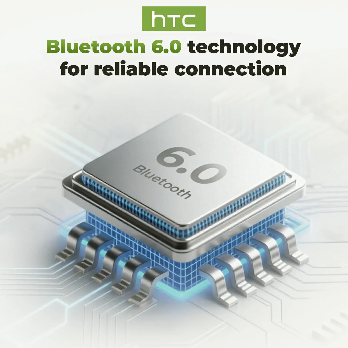 Écouteurs Bluetooth 6.0 HTC NE40, écran LED, haute fidélité, étanches, sans fil, contrôle tactile TWS, adaptés au bureau, au sport, aux études et aux appels audio | Microphone intégré | Écouteurs