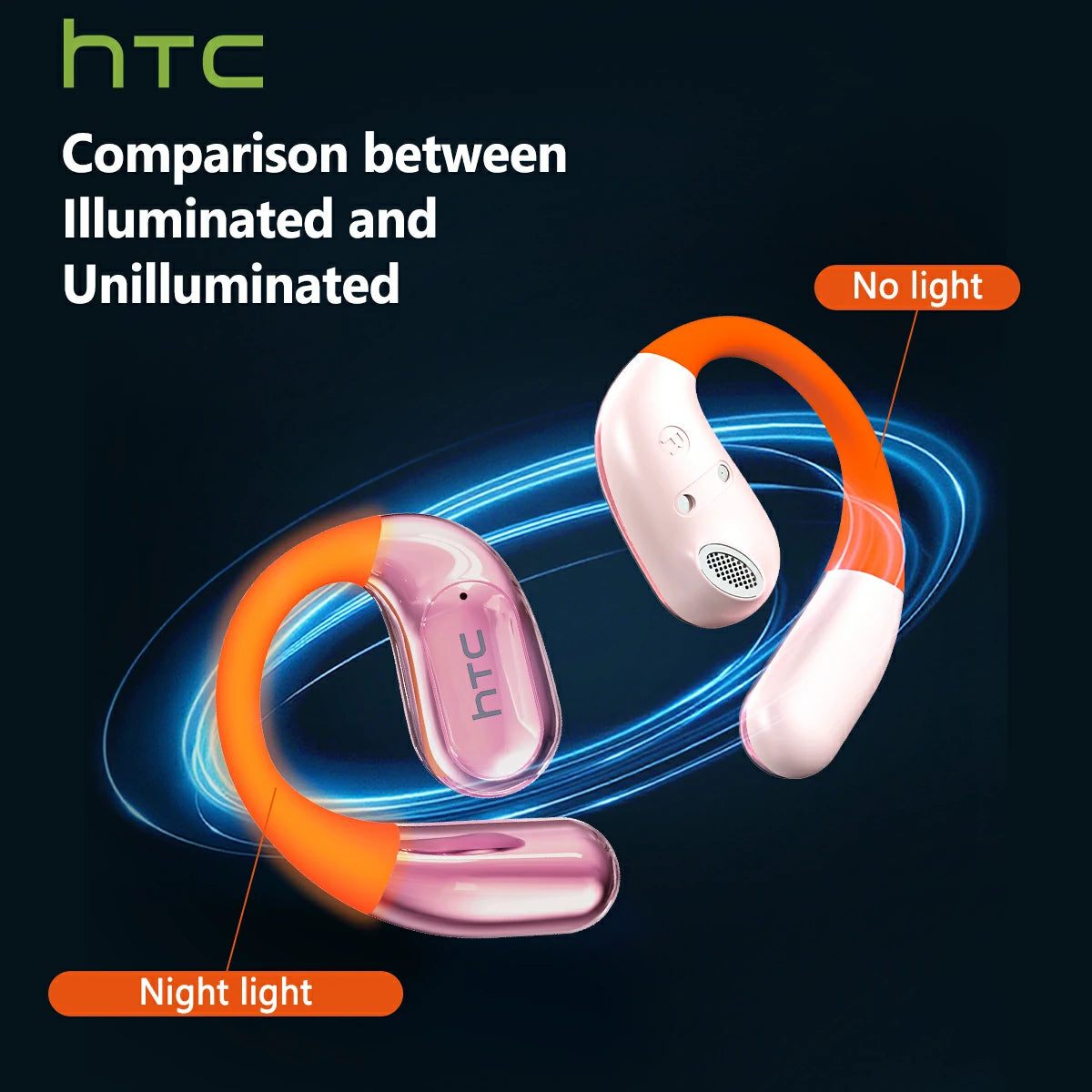 Auriculares inalámbricos HTC NE36 6.0 con Bluetooth y cancelación de ruido. Alta fidelidad, sonido HIFI, resistentes al agua. Ideales para oficina, deportes, estudio y llamadas. Micrófono integrado.