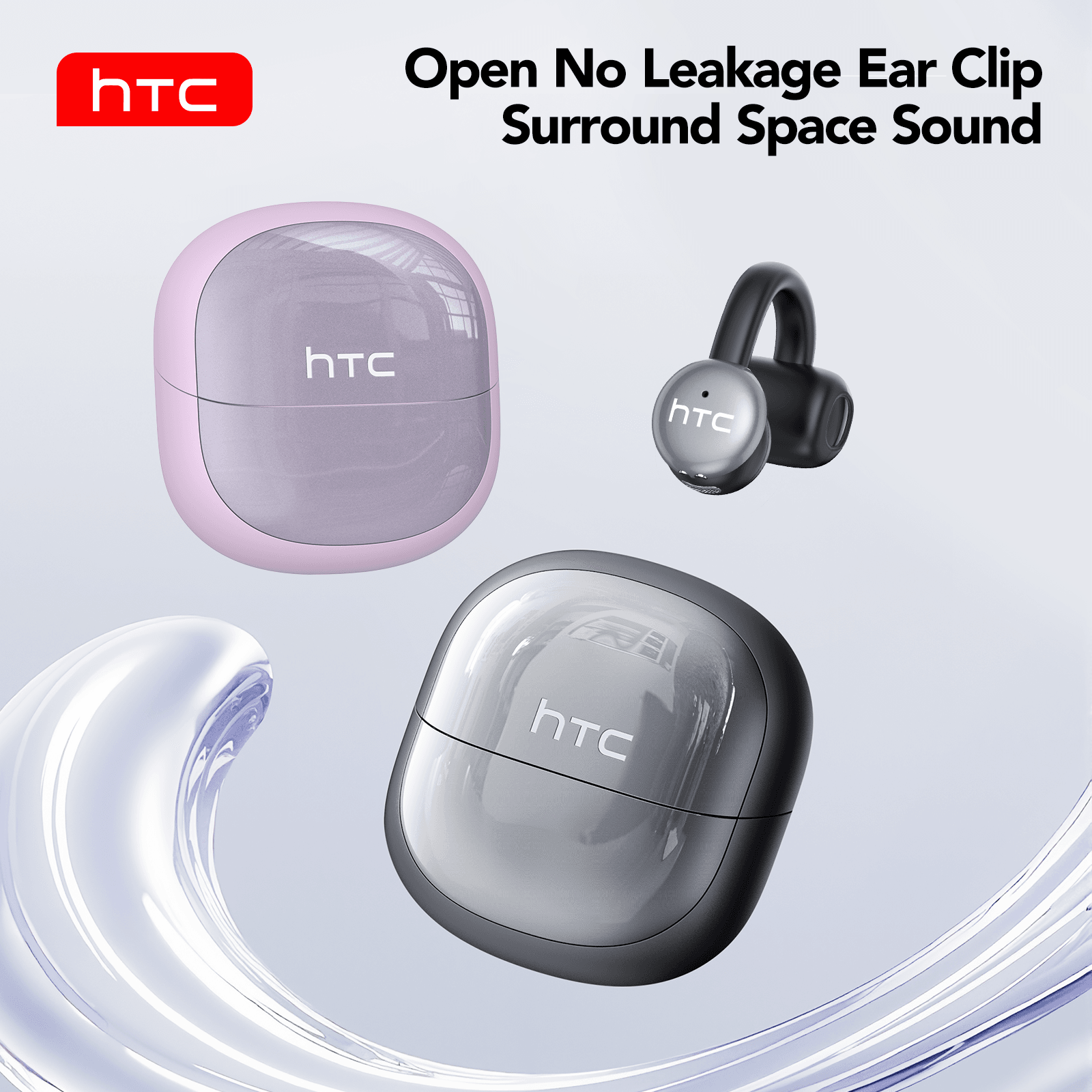 HTC NE15 AI Translation Earbuds Sports Bluetooth Wireless Headphones with Mic IPX5 Waterproof Ear Hooks Bluetooth Earphones HiFi Stereo Music Earbuds for Phone - HTCTOP