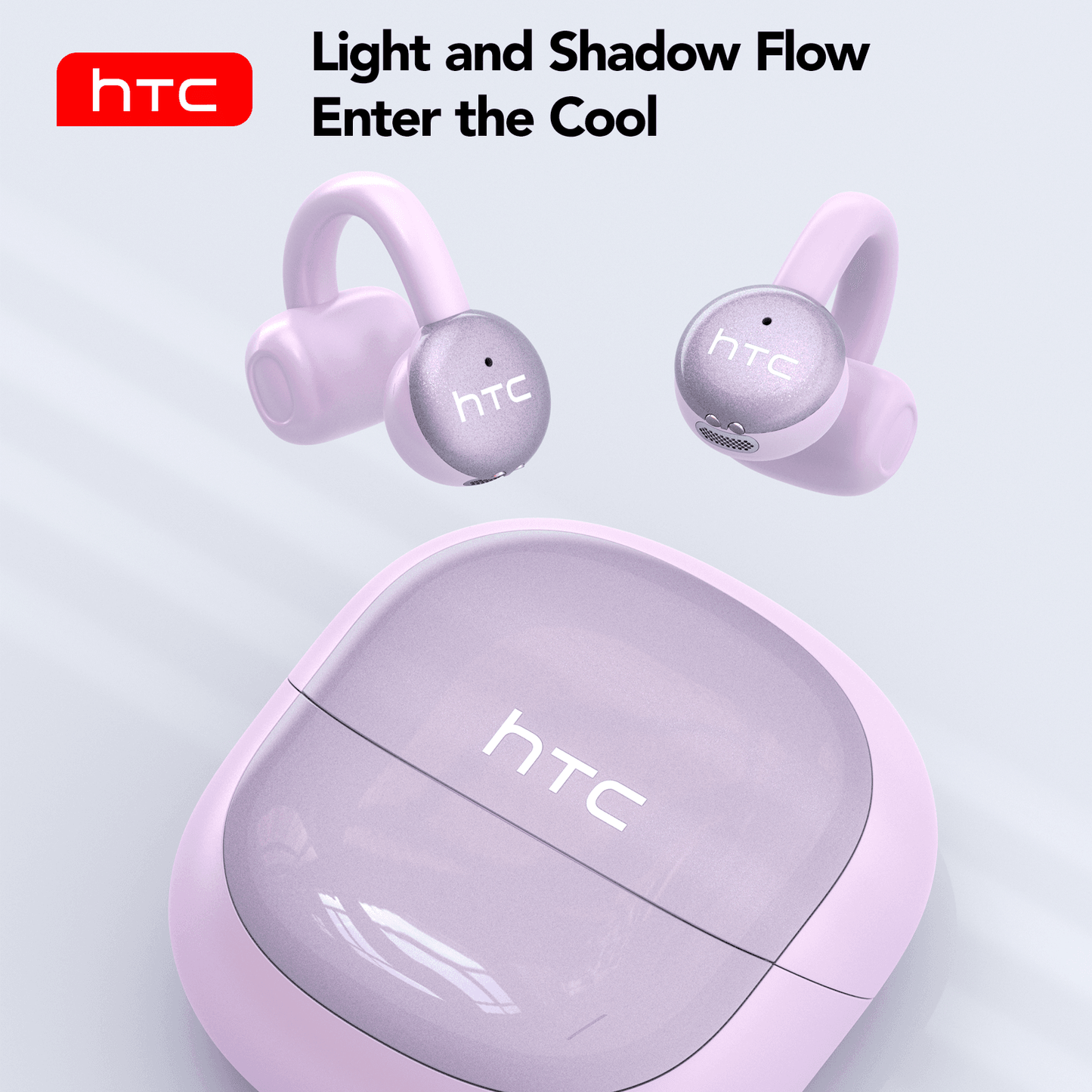 HTC NE15 AI Translation Earbuds Sports Bluetooth Wireless Headphones with Mic IPX5 Waterproof Ear Hooks Bluetooth Earphones HiFi Stereo Music Earbuds for Phone - HTCTOP