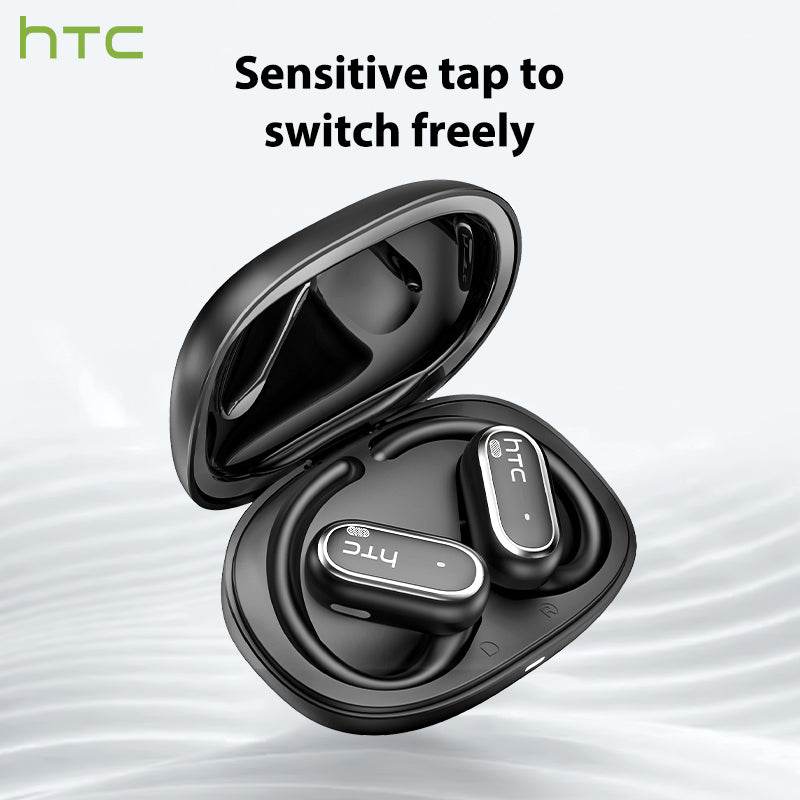 HTC NE03 Bluetooth 6.0 Earphones AI Headphoens Wireless Headphones with Mic Button Control Noise Reduction Earhooks Sports Waterproof Headset - HTCTOP