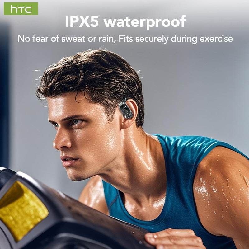 HTC NE28 Bluetooth V6.0 Earphones AI OWS Sports Headphones Wireless Headphones AI Translator Earbuds Mic Powerful Bass Longlife - HTCTOP