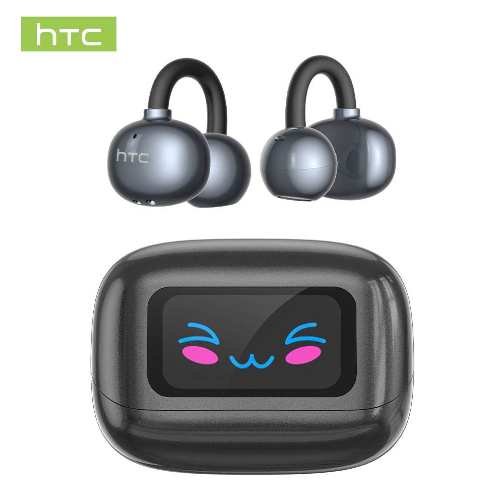 HTC NE54 Bluetooth V6.0 Earphones OWS Ear Clip Headphones Wireless Headphones Long-life Noise Reduction AI Translator Earbuds - HTCTOP