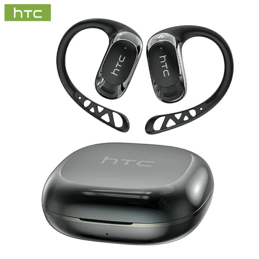 HTC NE28 Bluetooth V6.0 Earphones AI OWS Sports Headphones Wireless Headphones AI Translator Earbuds Mic Powerful Bass Longlife