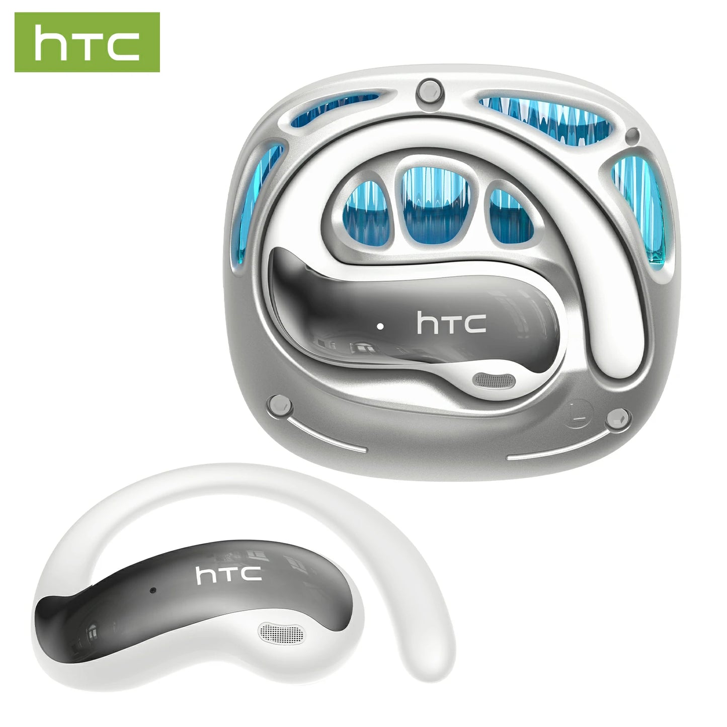 Auriculares HTC NE30 Bluetooth V6.0 con traductor de IA, auriculares deportivos OWS, música estéreo, bajos HD, inalámbricos con micrófono