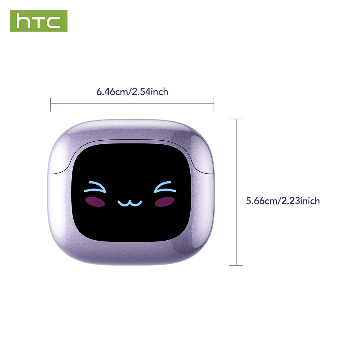 Auriculares HTC NE32 Bluetooth V6.0 AI con pantalla táctil LCD y clip para la oreja OWS Auriculares inalámbricos con traductor y reducción de ruido para llamadas