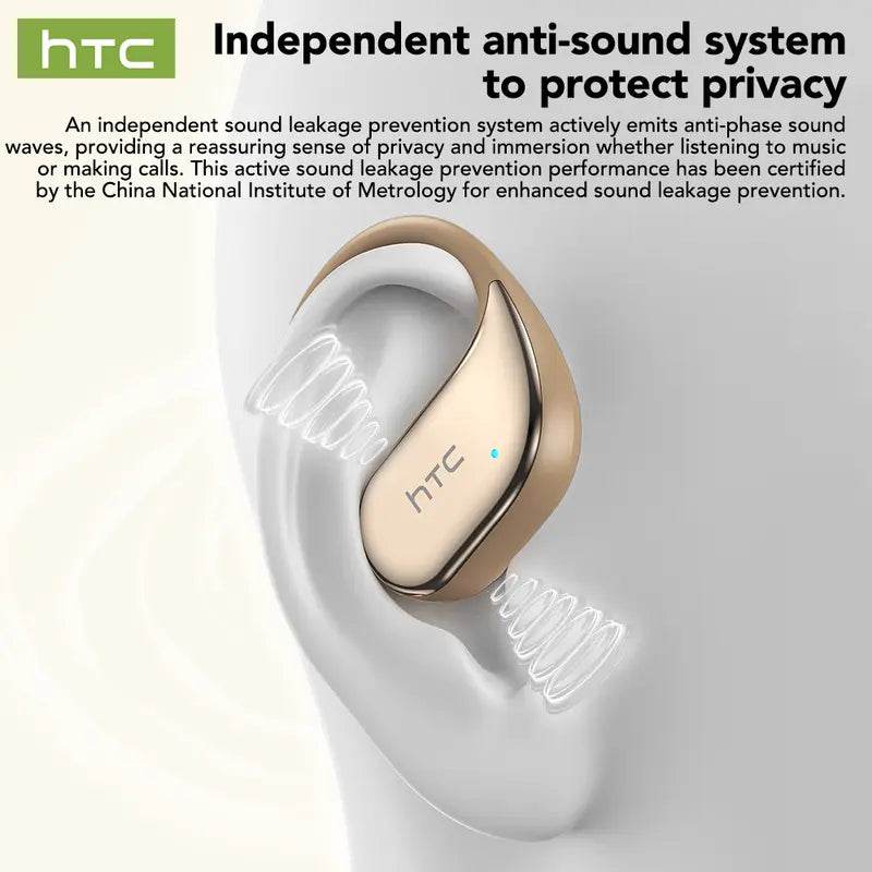 HTC NE39 OWS - Bluetooth headset (6.0), IPX5 waterproof, comes with a charging case, and a built-in microphone. Comfortable fit, excellent sound quality, and a three-month warranty! Perfect for work, exercise, study, and voice calls. - HTCTOP