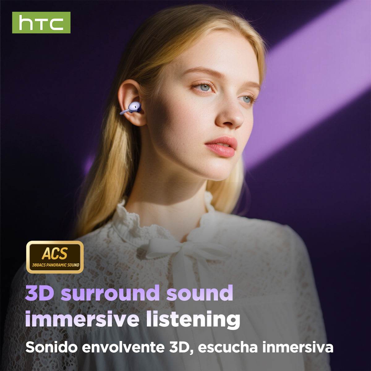HTC NE32 Bluetooth V6.0 AI Earphones LCD Touch screen OWS Ear Clip Wireless headphones Translator Earbuds Noise Reduction call - HTCTOP