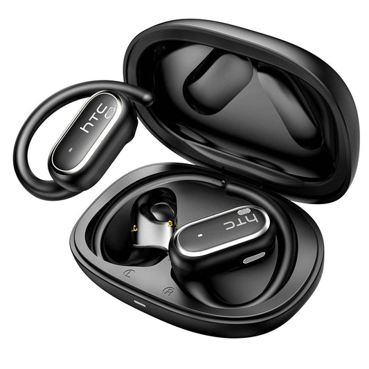 HTC NE03 Bluetooth 6.0 Earphones AI Headphoens Wireless Headphones with Mic Button Control Noise Reduction Earhooks Sports Waterproof Headset - HTCTOP