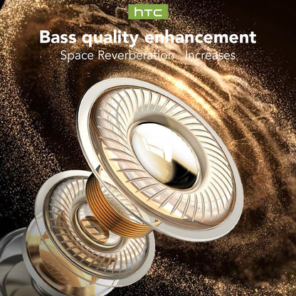 HTC NE20 Bluetooth 5.4 Earphones LED Display High Fidelity Waterproof Wireless Earphones | Suitable for Office, Sports, Study and Audio Calls | Built-in Microphone | Earphones - HTCTOP