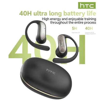 HTC NE52 Open-Style Headphones - Supports Translation in 134 Languages, 40H Ultra Endurance, HiFi Bass, IPX5 Waterproof, Bluetooth 6.0, Over Ear Design - Audio - HTCTOP