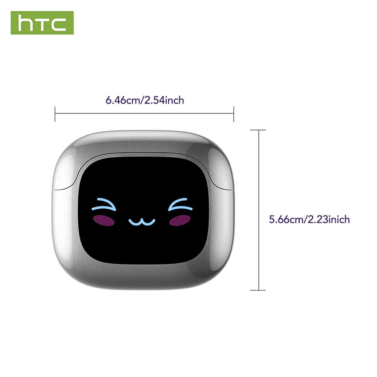 Auriculares HTC NE32 Bluetooth V6.0 AI con pantalla táctil LCD y clip para la oreja OWS Auriculares inalámbricos con traductor y reducción de ruido para llamadas