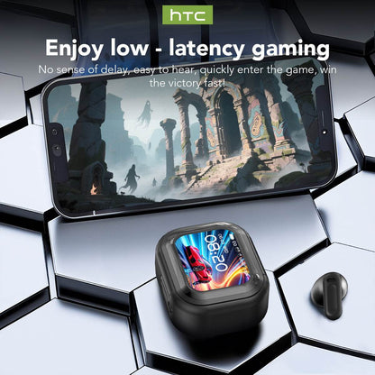 HTC NE20 Bluetooth 5.4 Earphones LED Display High Fidelity Waterproof Wireless Earphones | Suitable for Office, Sports, Study and Audio Calls | Built-in Microphone | Earphones - HTCTOP