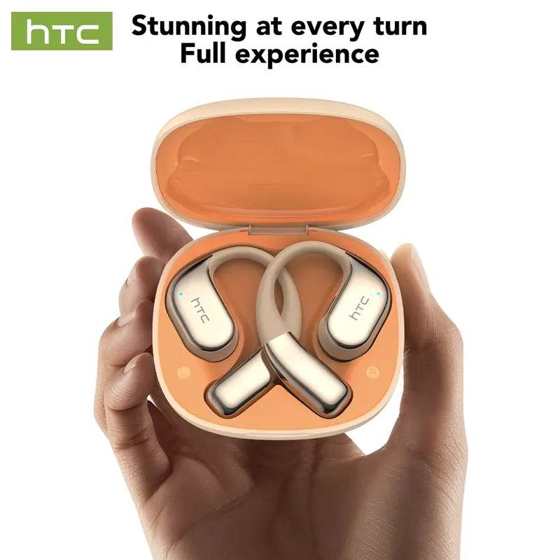 HTC NE39 OWS - Bluetooth headset (6.0), IPX5 waterproof, comes with a charging case, and a built-in microphone. Comfortable fit, excellent sound quality, and a three-month warranty! Perfect for work, exercise, study, and voice calls. - HTCTOP
