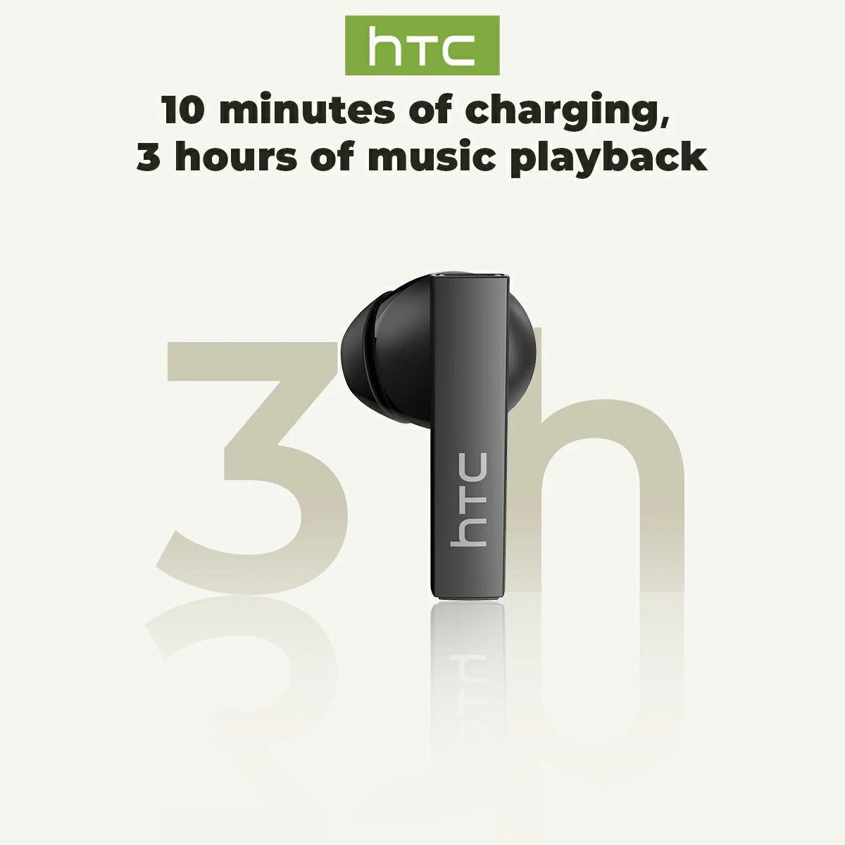 Écouteurs Bluetooth 6.0 HTC NE40, écran LED, haute fidélité, étanches, sans fil, contrôle tactile TWS, adaptés au bureau, au sport, aux études et aux appels audio | Microphone intégré | Écouteurs