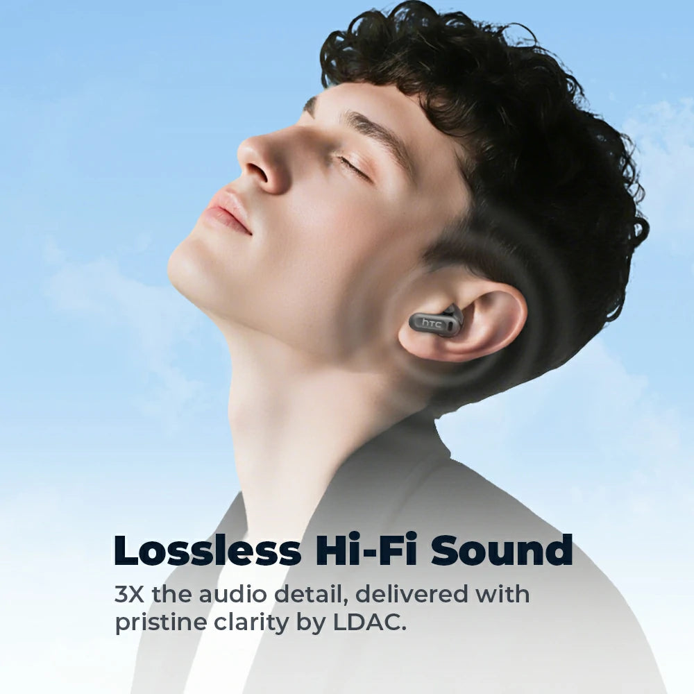 HTC NE20 Bluetooth 5.4 Earphones LED Display High Fidelity Waterproof Wireless Earphones | Suitable for Office, Sports, Study and Audio Calls | Built-in Microphone | Earphones