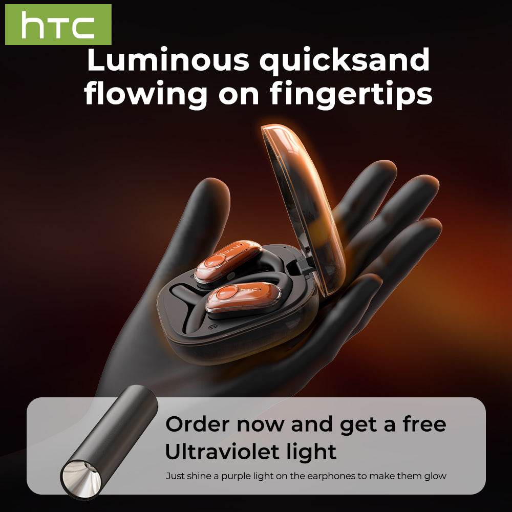 HTC NE10 Bluetooth Earbud ENC Noise Reduction Luminous Headphones IPX5 Waterproof Earphone - HTCTOP