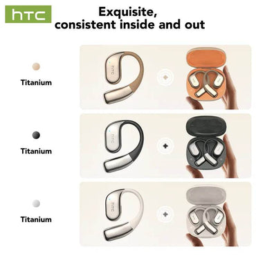 HTC NE39 OWS - Bluetooth headset (6.0), IPX5 waterproof, comes with a charging case, and a built-in microphone. Comfortable fit, excellent sound quality, and a three-month warranty! Perfect for work, exercise, study, and voice calls. - HTCTOP