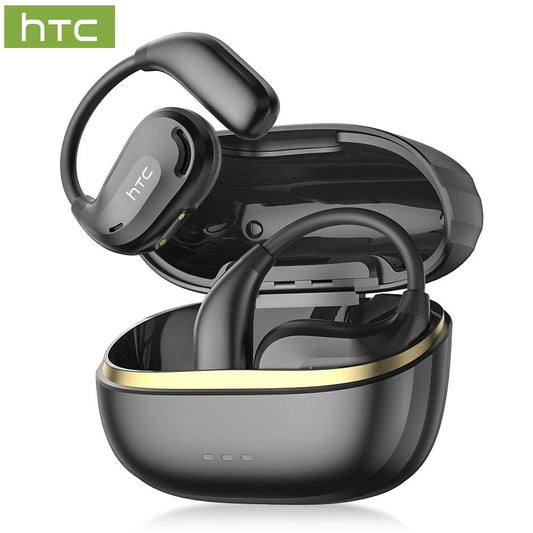 HTC NE18 AI Translator Earbuds Bluetooth V6.0 Earphones TWS Sports Wireless Headphones EarHook Lightweight Headsets Sleek Silver - HTCTOP