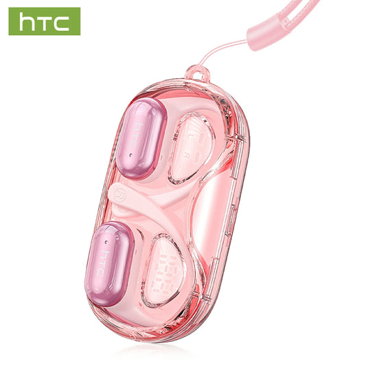 HTC NE37 Bluetooth V6.0 AI Earphones OWS Sports Wireless Headphones Open-Ear Translator Earbuds with Mic Powerful Bass Longlife
