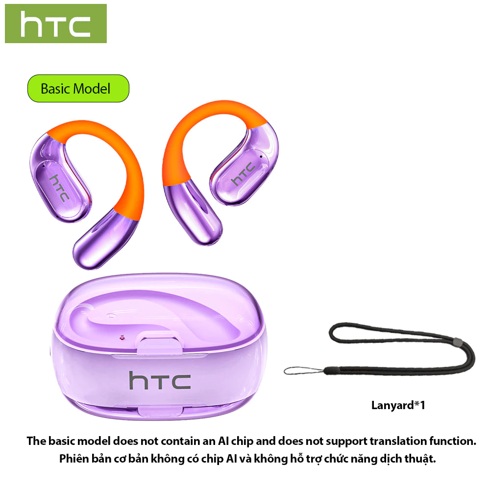 Auriculares inalámbricos HTC NE36 6.0 con Bluetooth y cancelación de ruido. Alta fidelidad, sonido HIFI, resistentes al agua. Ideales para oficina, deportes, estudio y llamadas. Micrófono integrado.