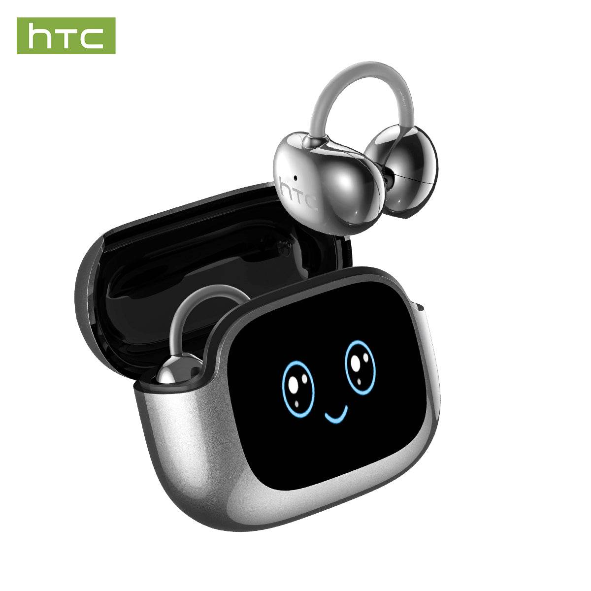 HTC NE32 Bluetooth V6.0 AI Earphones LCD Touch screen OWS Ear Clip Wireless headphones Translator Earbuds Noise Reduction call - HTCTOP