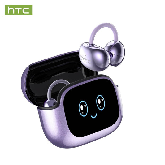HTC NE32 Bluetooth V6.0 AI Earphones LCD Touch screen OWS Ear Clip Wireless headphones Translator Earbuds Noise Reduction call - HTCTOP