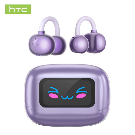 HTC NE54 Bluetooth V6.0 Earphones OWS Ear Clip Headphones Wireless Headphones Long-life Noise Reduction AI Translator Earbuds - HTCTOP
