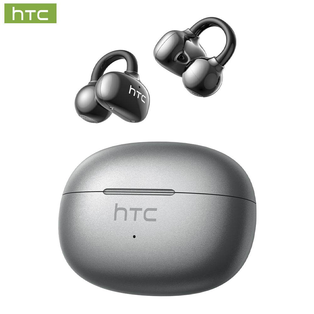 HTC NE55 OWS - Clip-on earphones, Bluetooth headset, IPX4 waterproof, equipped with charging box, built-in microphone. NC noise reduction, comfortable to wear, excellent sound quality, suitable for office, sports, study and voice calls. - HTCTOP